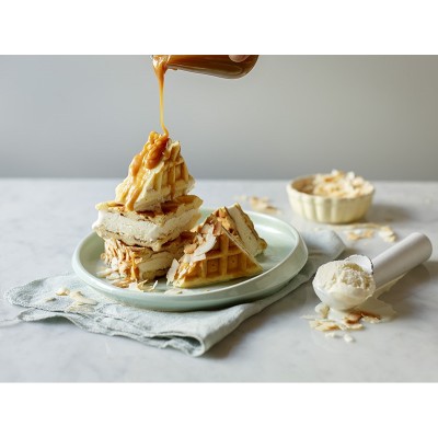 وافل کارامل بستنی